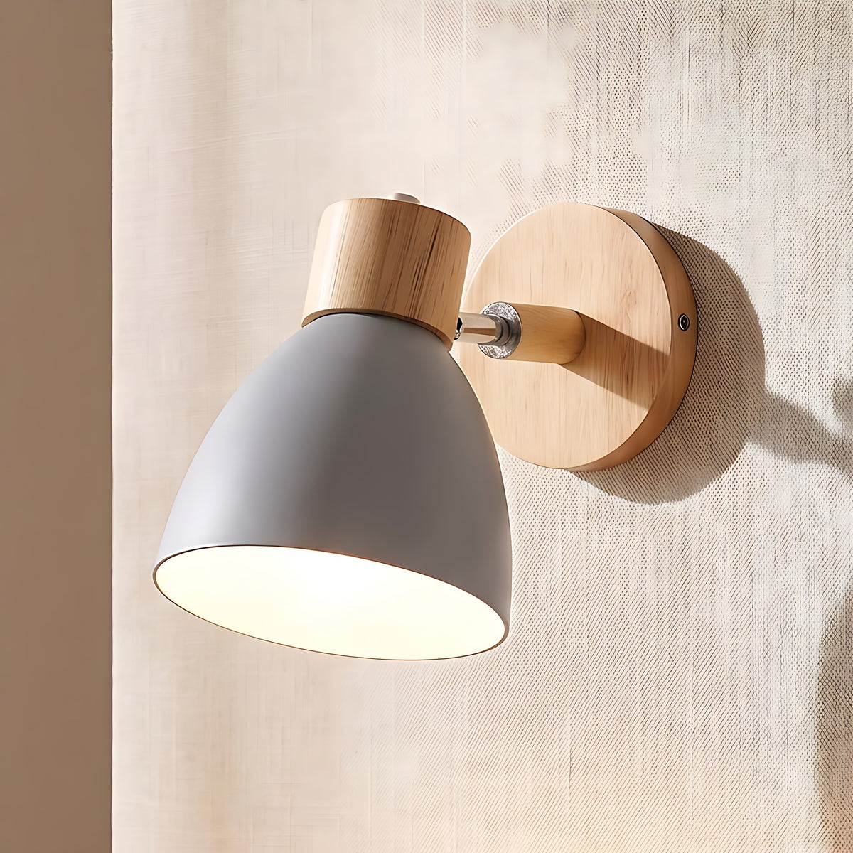 Juni wall sconce, gray, no switch