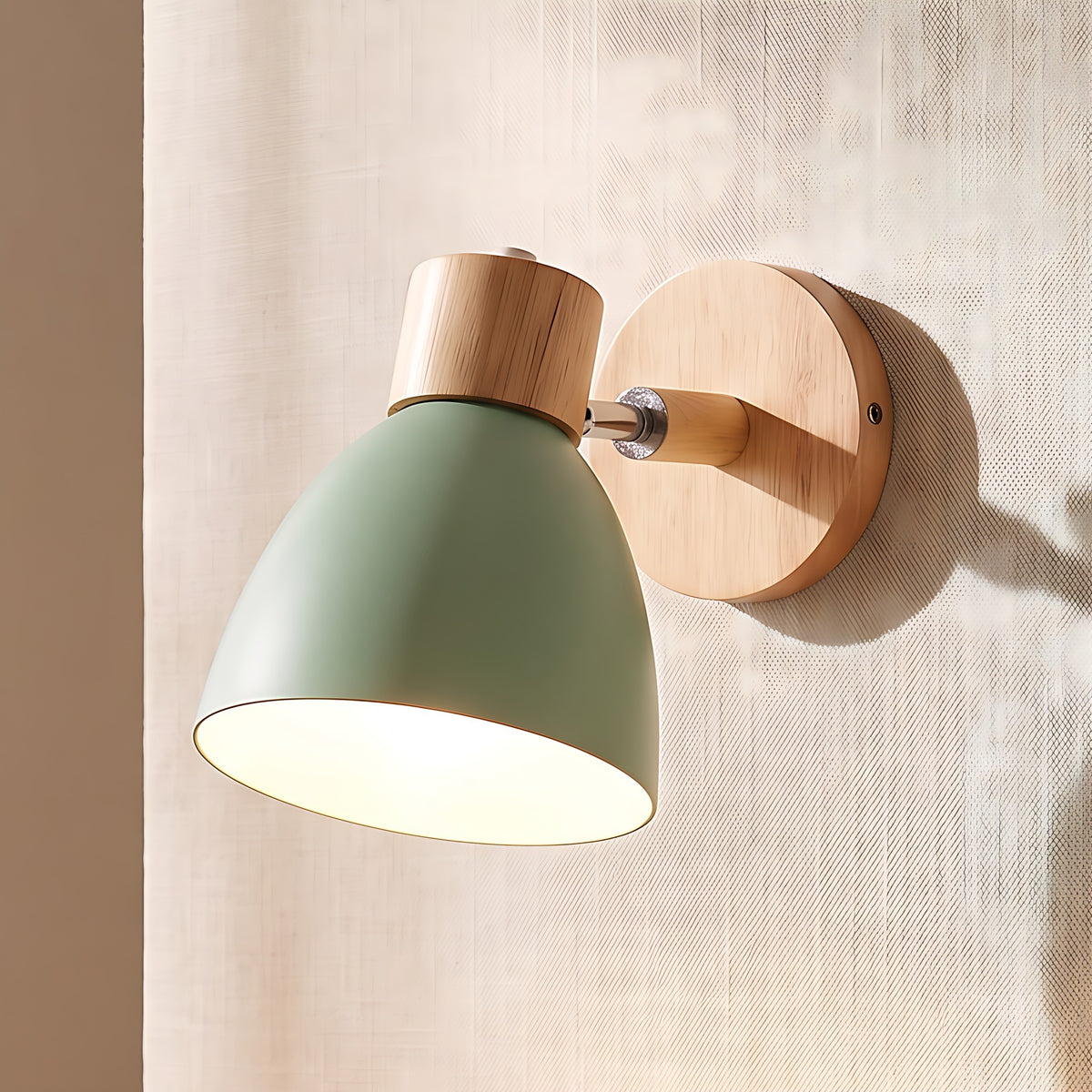 Juni wall sconce, green, no switch