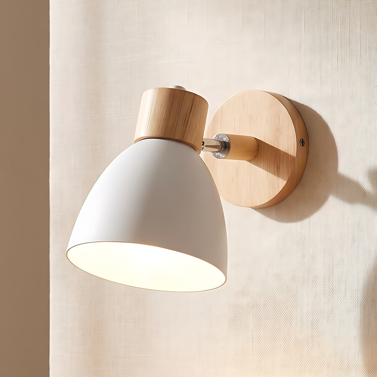 Juni wall sconce, white, no switch