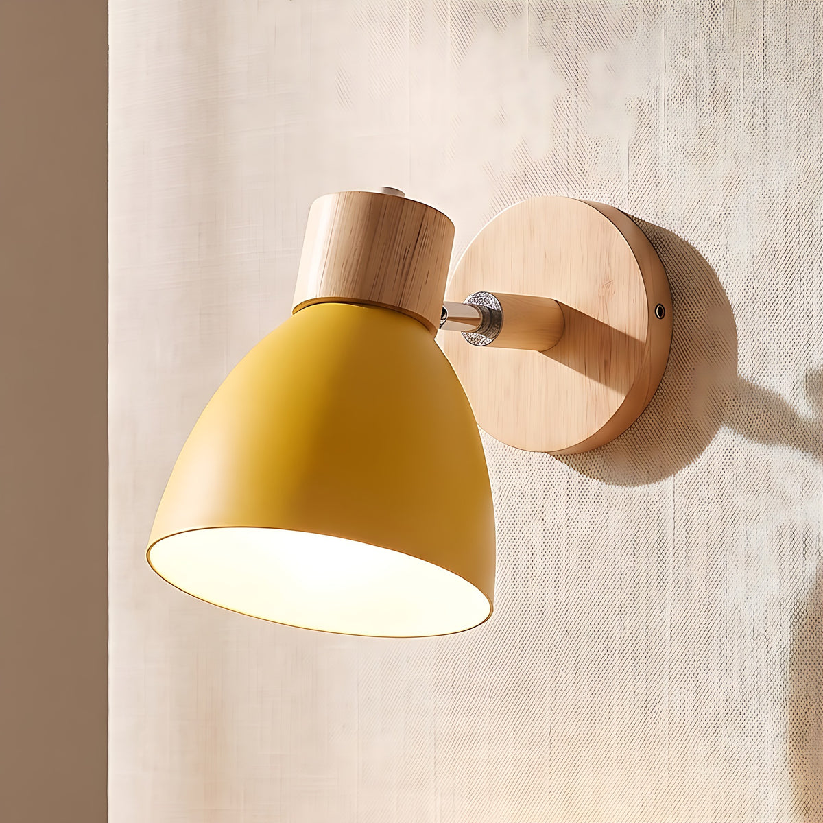 Juni wall sconce, yellow, no switch