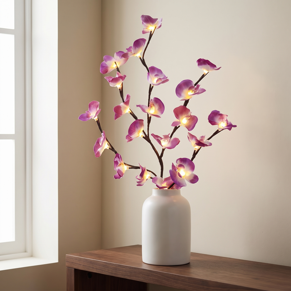 Lighted branches, Purple Orchid