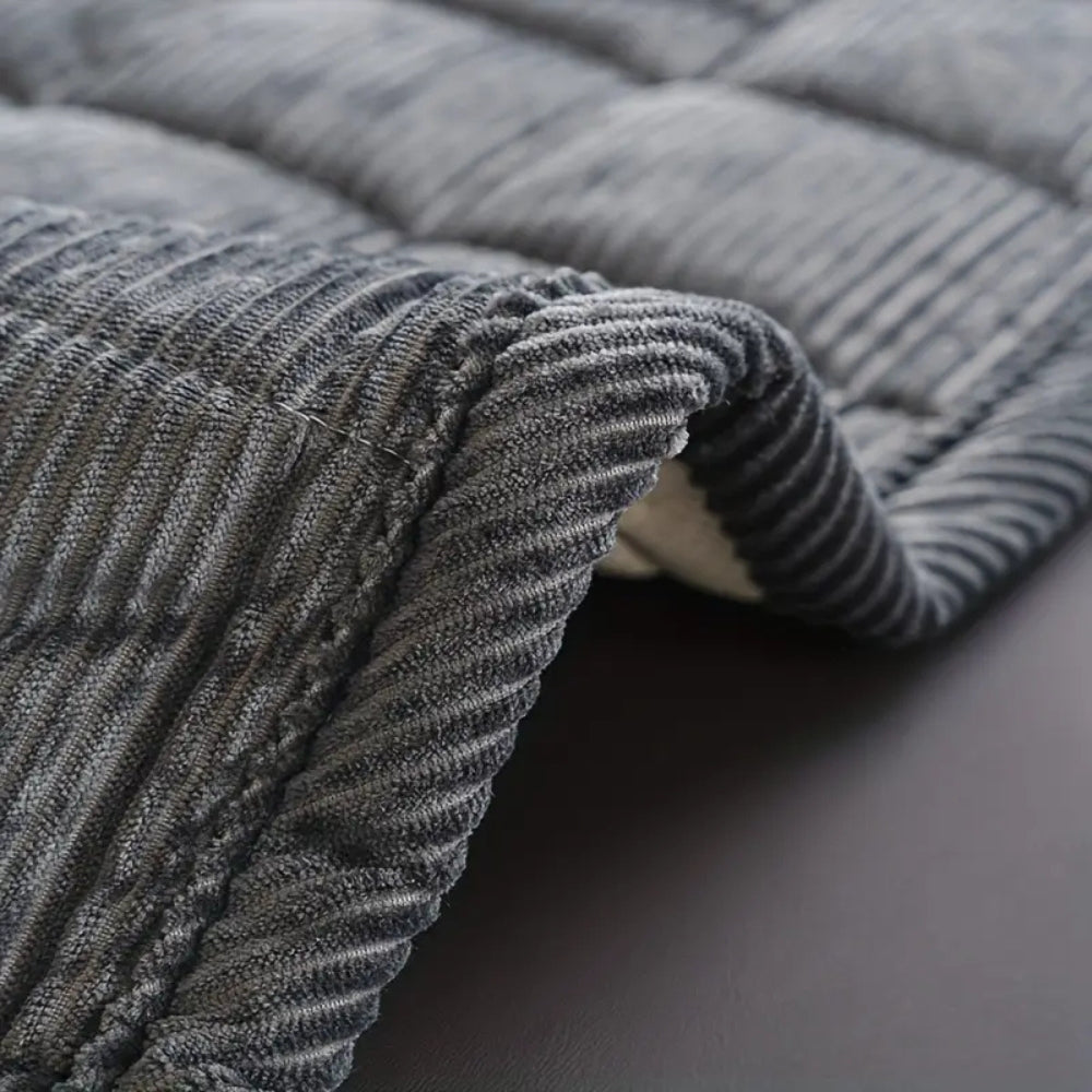 Metro Line Quilted Couch Cover, Non-Slip Microfiber