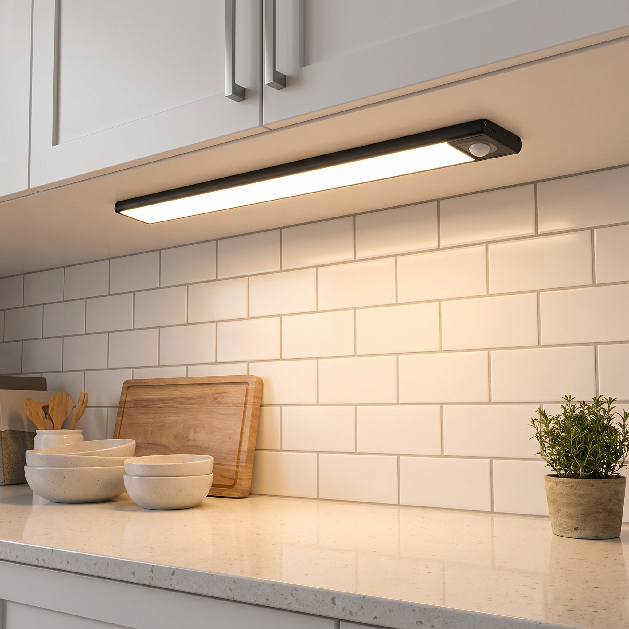 Motion Sensor Light, Magnetic Mount, Dimmable, USB Rechargeable