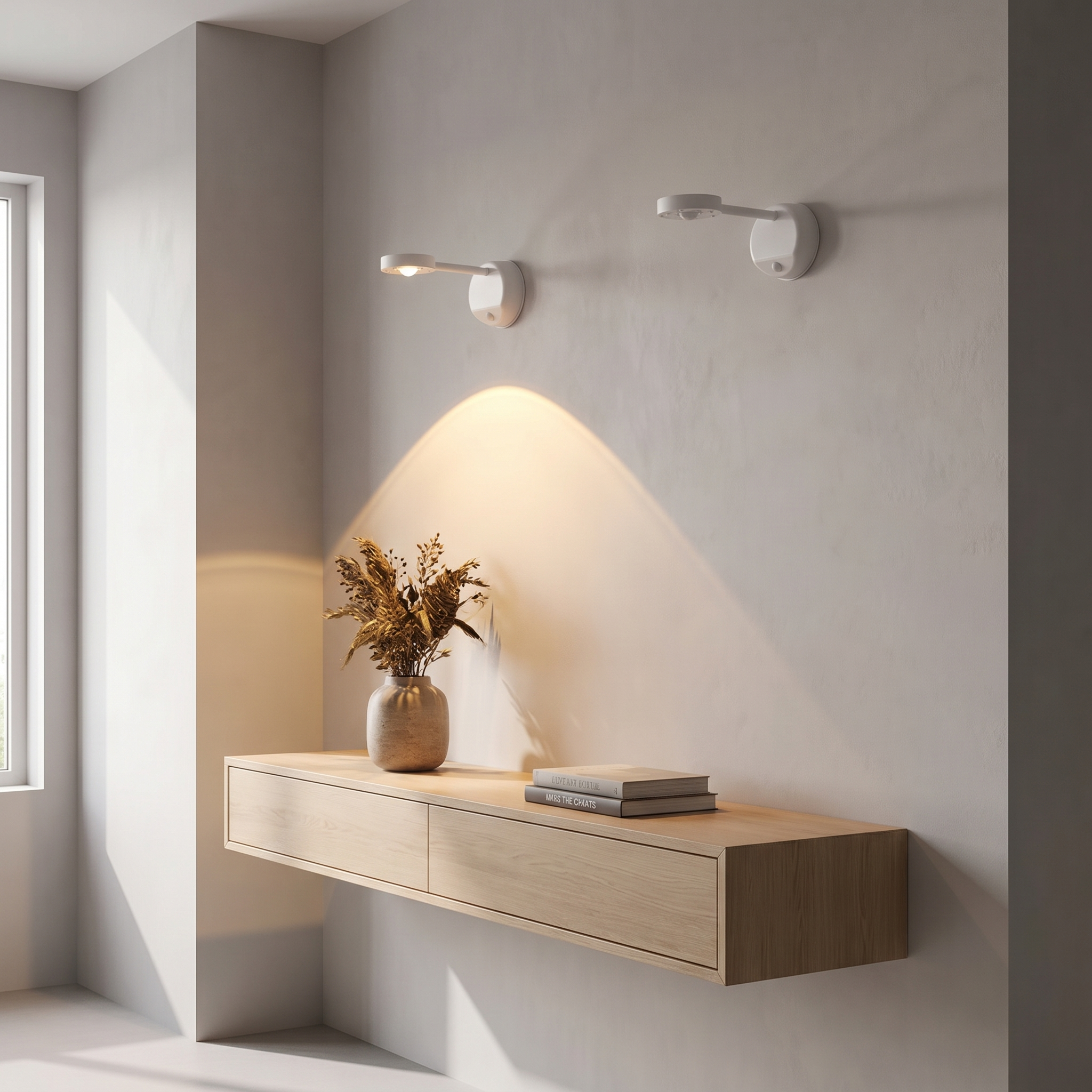 Motion Sensor Spotlight, 360° Rotation, Dimmable, USB-C Rechargeable