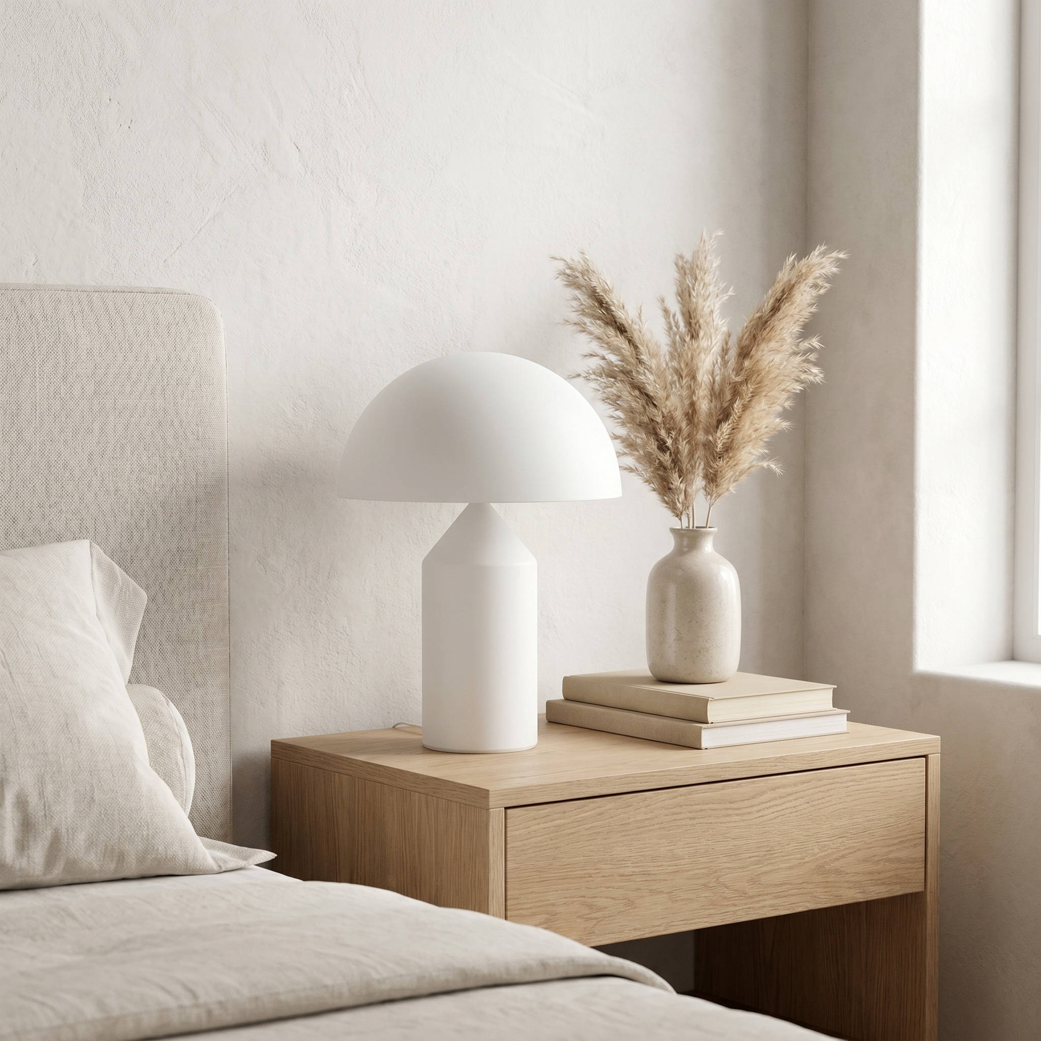 Mushroom Table Lamp, Dimmable LED, Iron, Three Colour Temps, USB