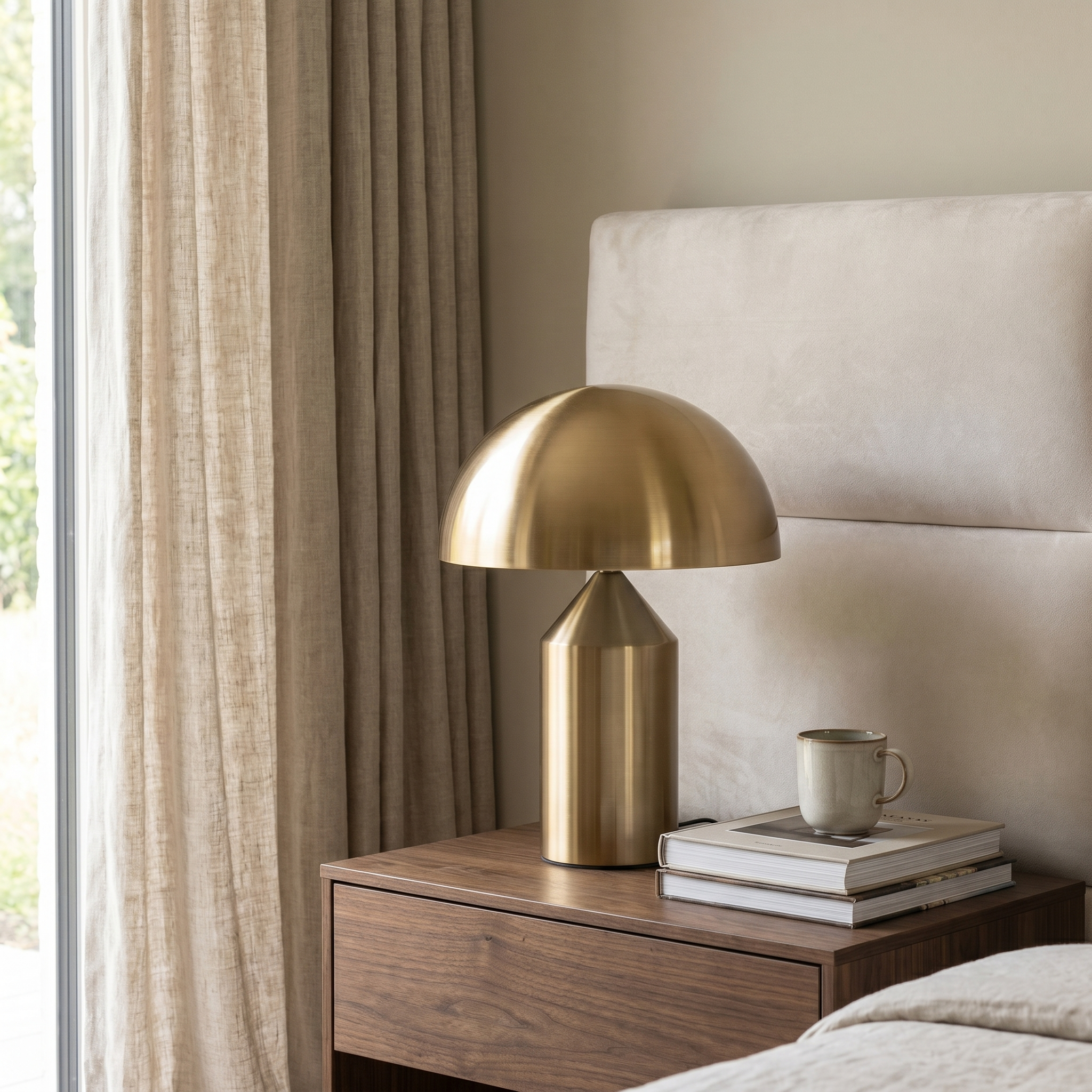 Mushroom Table Lamp, Dimmable LED, Iron, Three Colour Temps, USB