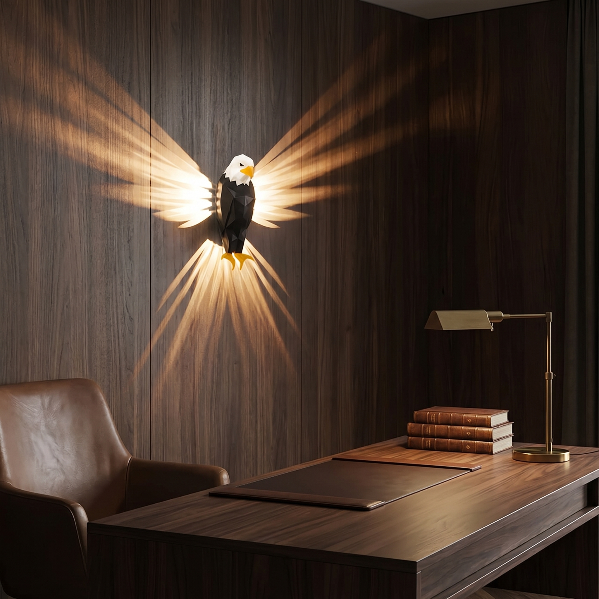 Nature Wall Light, Wing Projection, ABS, Battery or Rechargeable, 5 Styles