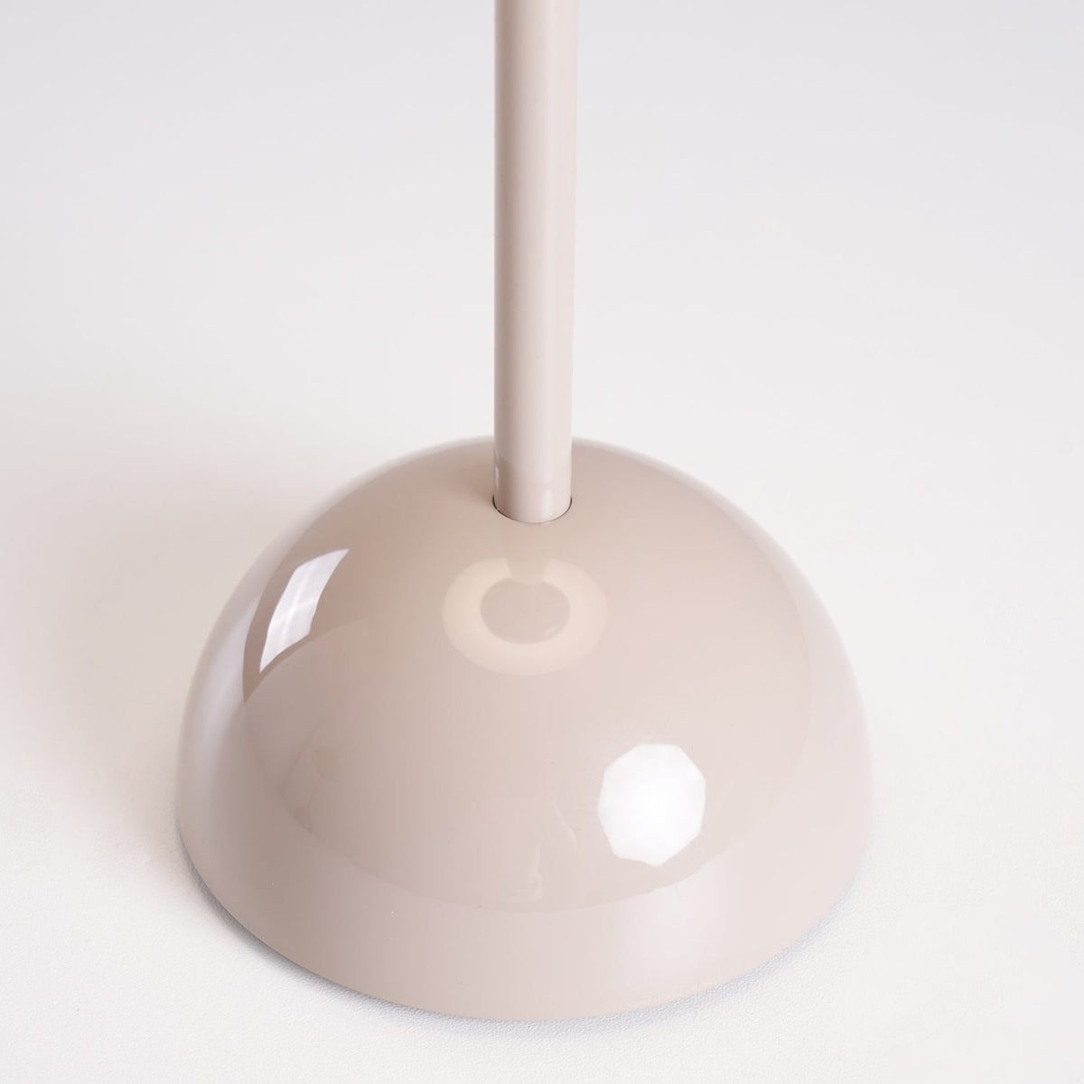 Close view of the domed base of the Oona table lamp