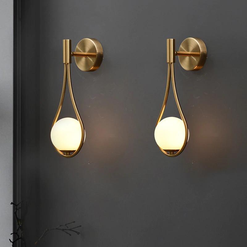 Reva Modern Nordic Wall Lamp, Metal Sconce