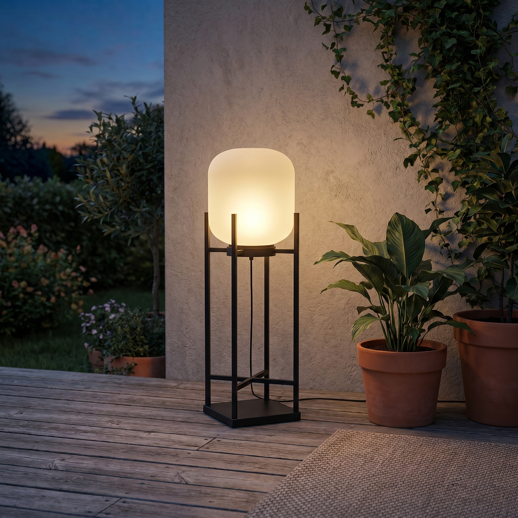 Outdoor Standing Lantern, Stainless Steel, IP65, E27, Three Sizes