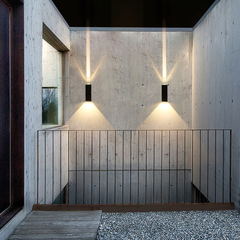 Rectangular LED Outdoor Wall Sconce, Aluminum, Dimmable Option