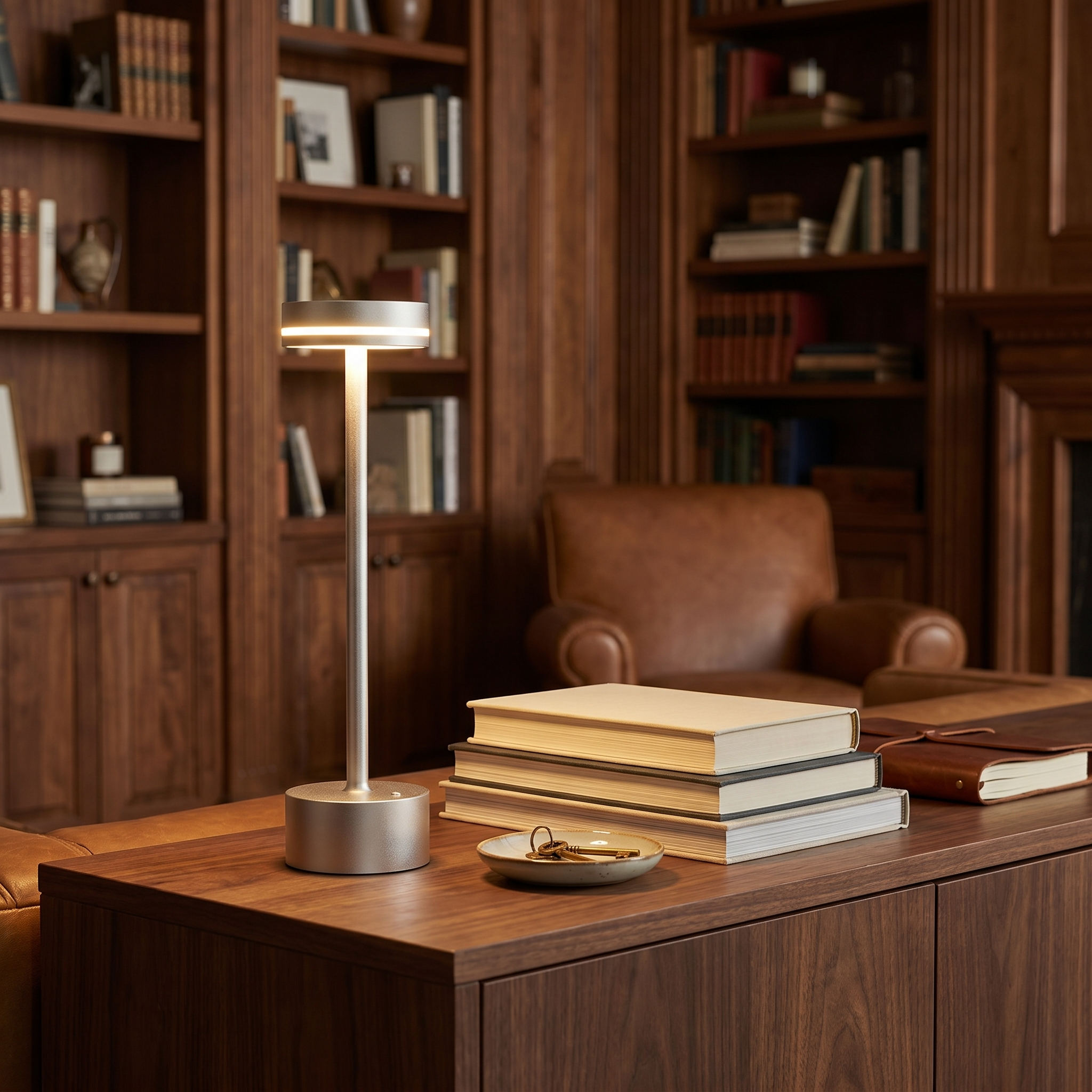 Rechargeable Table Lamp, Touch Control, Aluminum, Three Lighting Tones