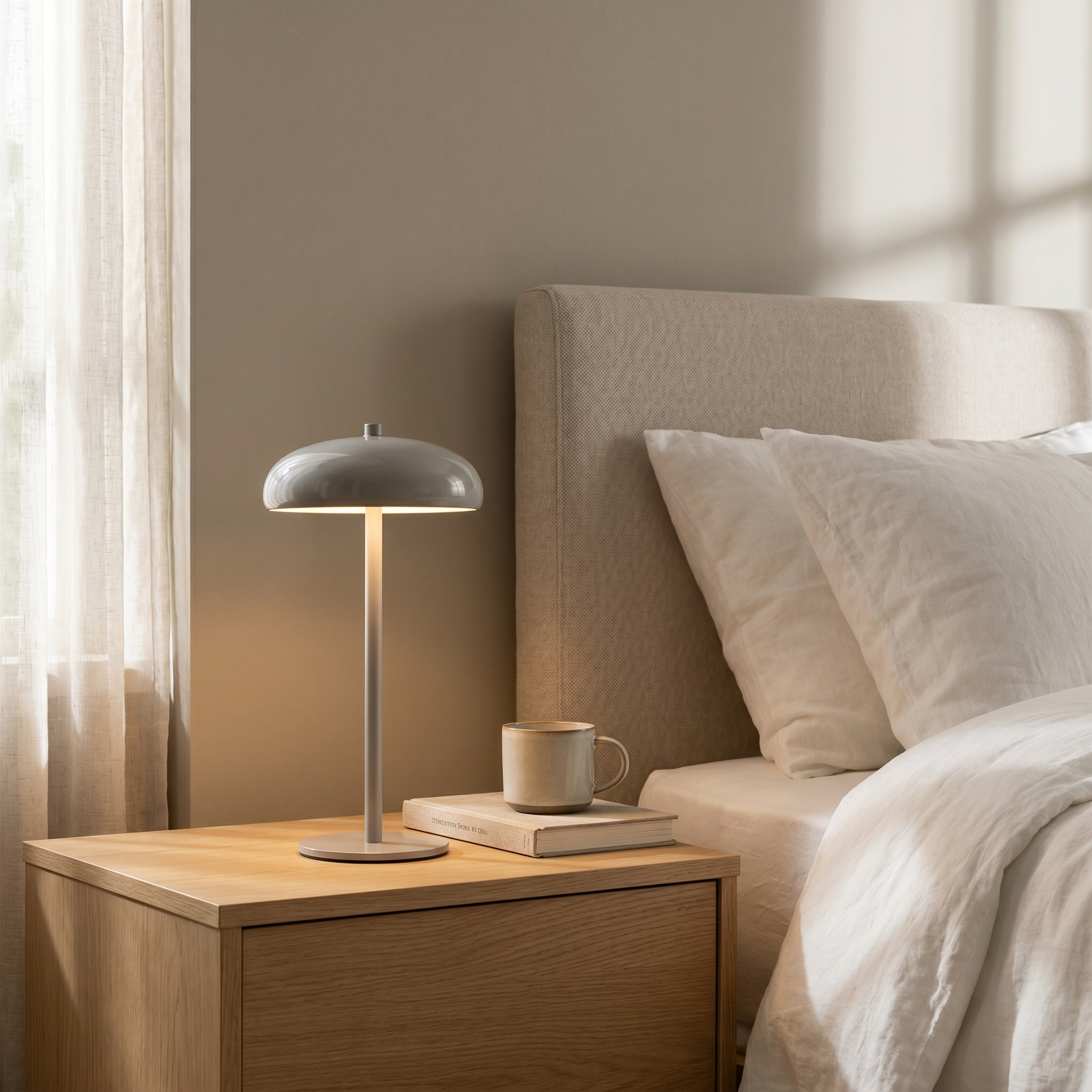 Retro Table Lamp, Touch Control, Three Colour Temps, USB-C Rechargeable