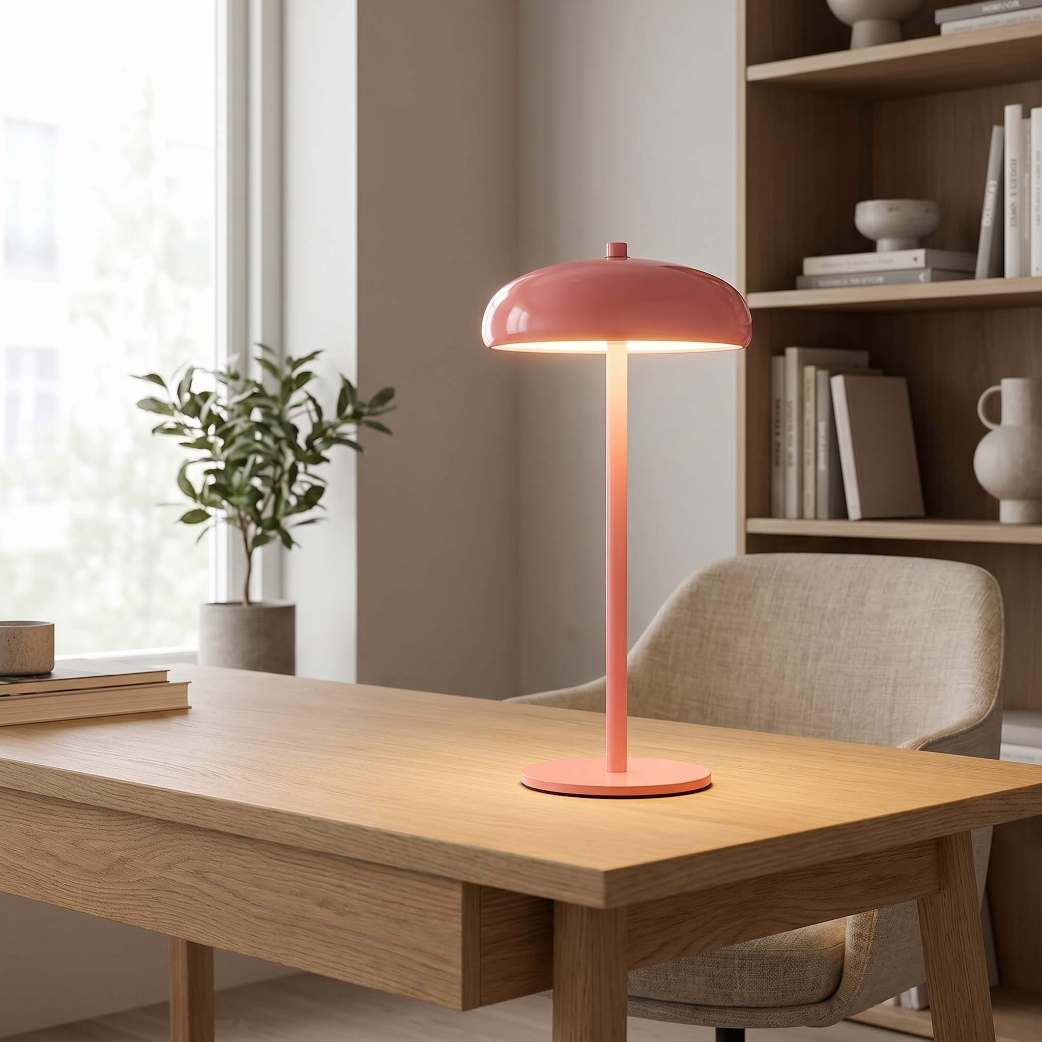Retro Table Lamp, Touch Control, Three Colour Temps, USB-C Rechargeable