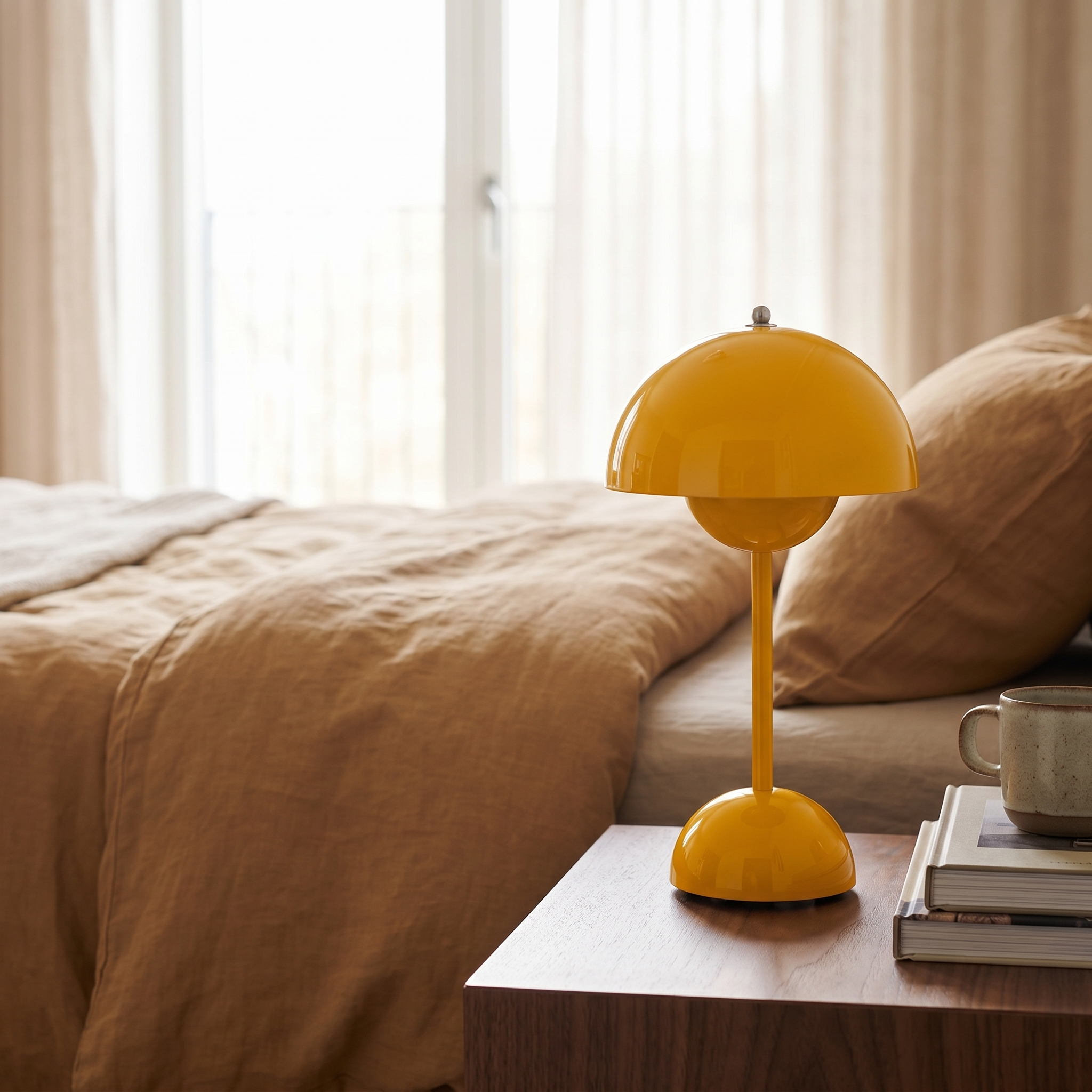 Rechargeable Table Lamp, Touch Dimmer, Metal and Acrylic, USB-C