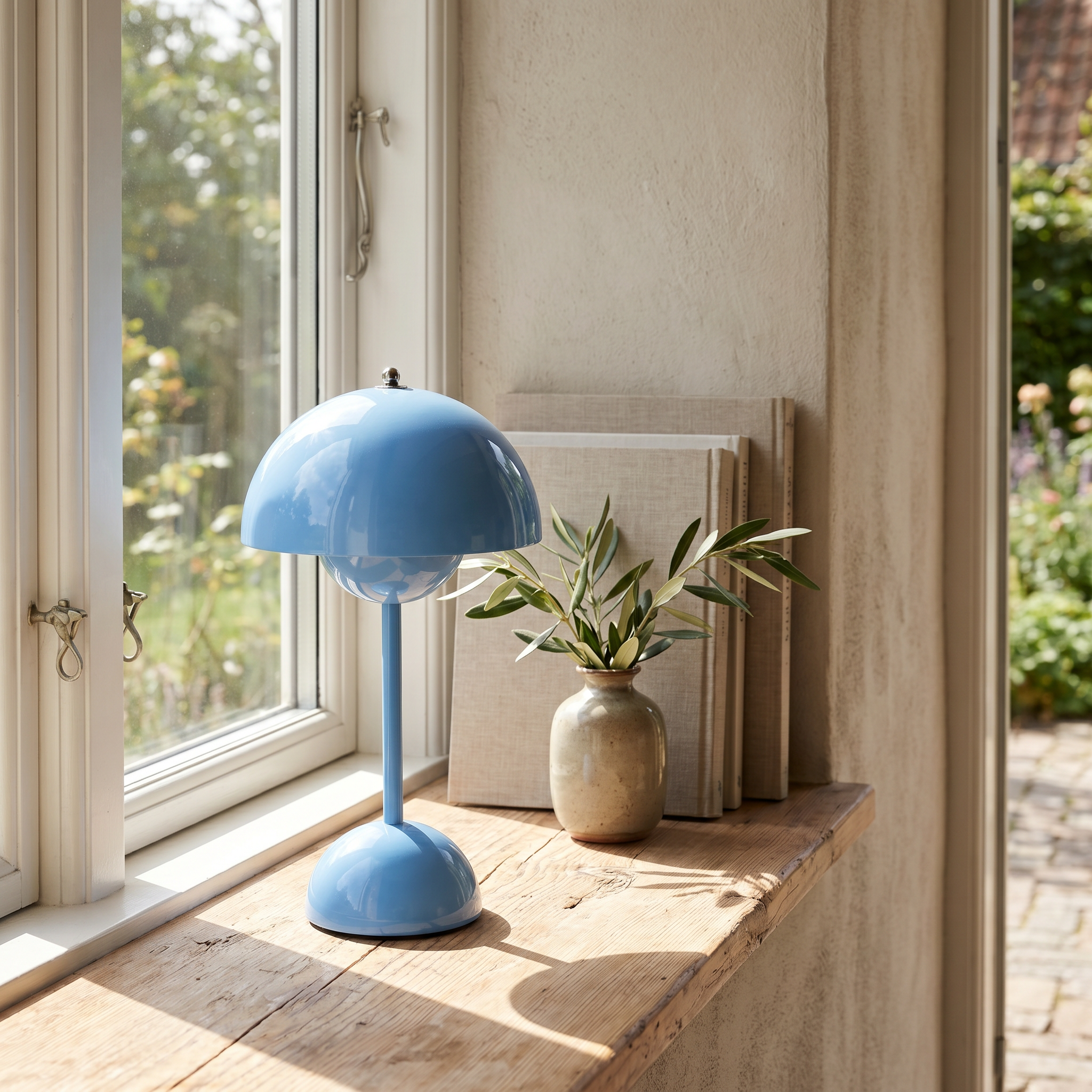 Rechargeable Table Lamp, Touch Dimmer, Metal and Acrylic, USB-C