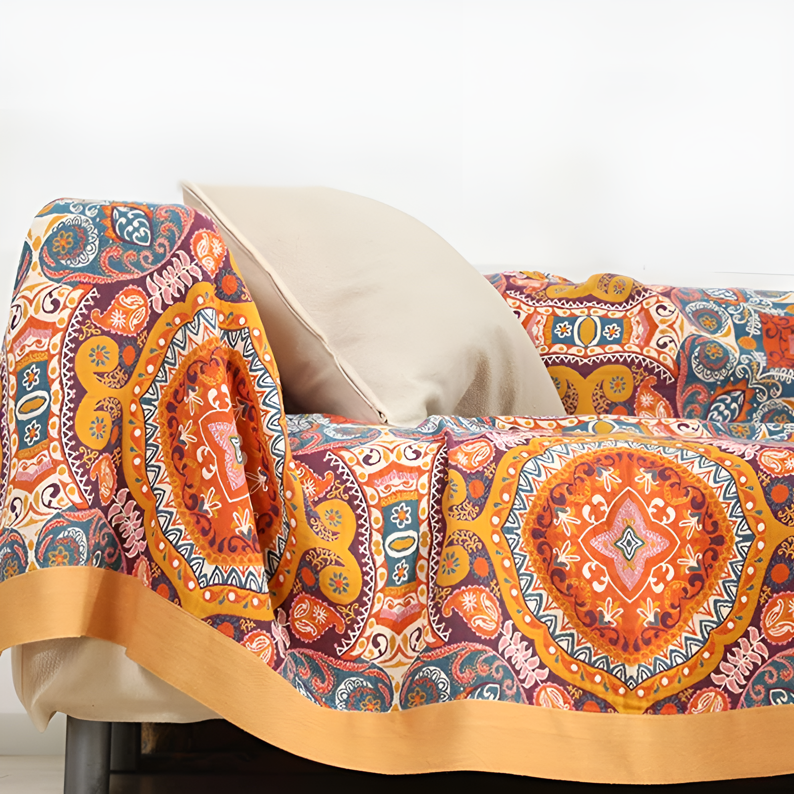 Sunrise Boho Reversible Cooling Blanket, Cotton