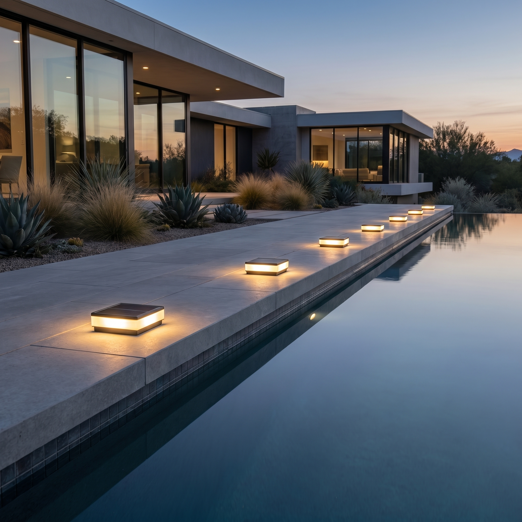 Solar Ground Disc Light, PC, IP54, Warm White or White, Round or Square