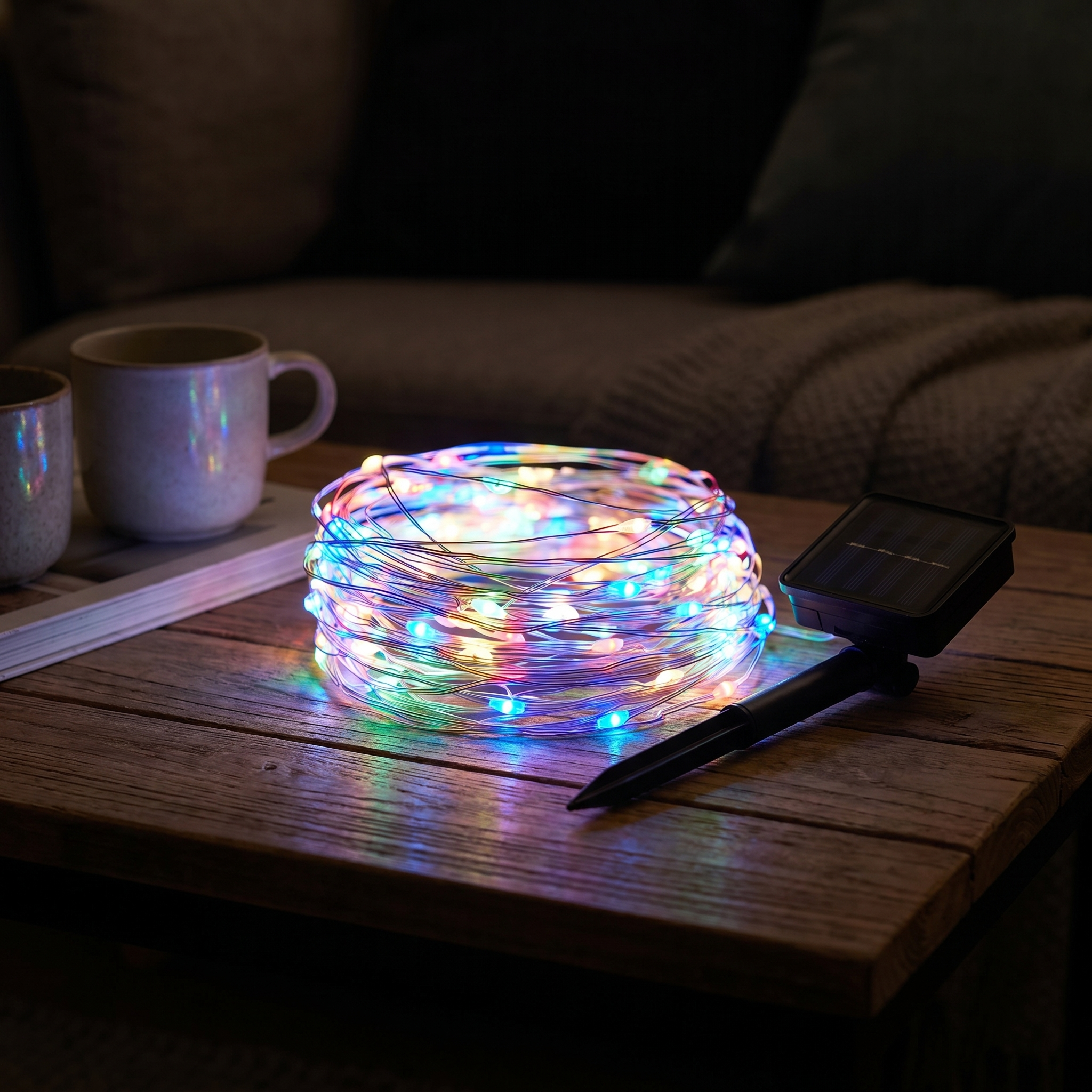 Solar String Fairy Lights, IP65 Waterproof, Copper Wire, 8 Colors