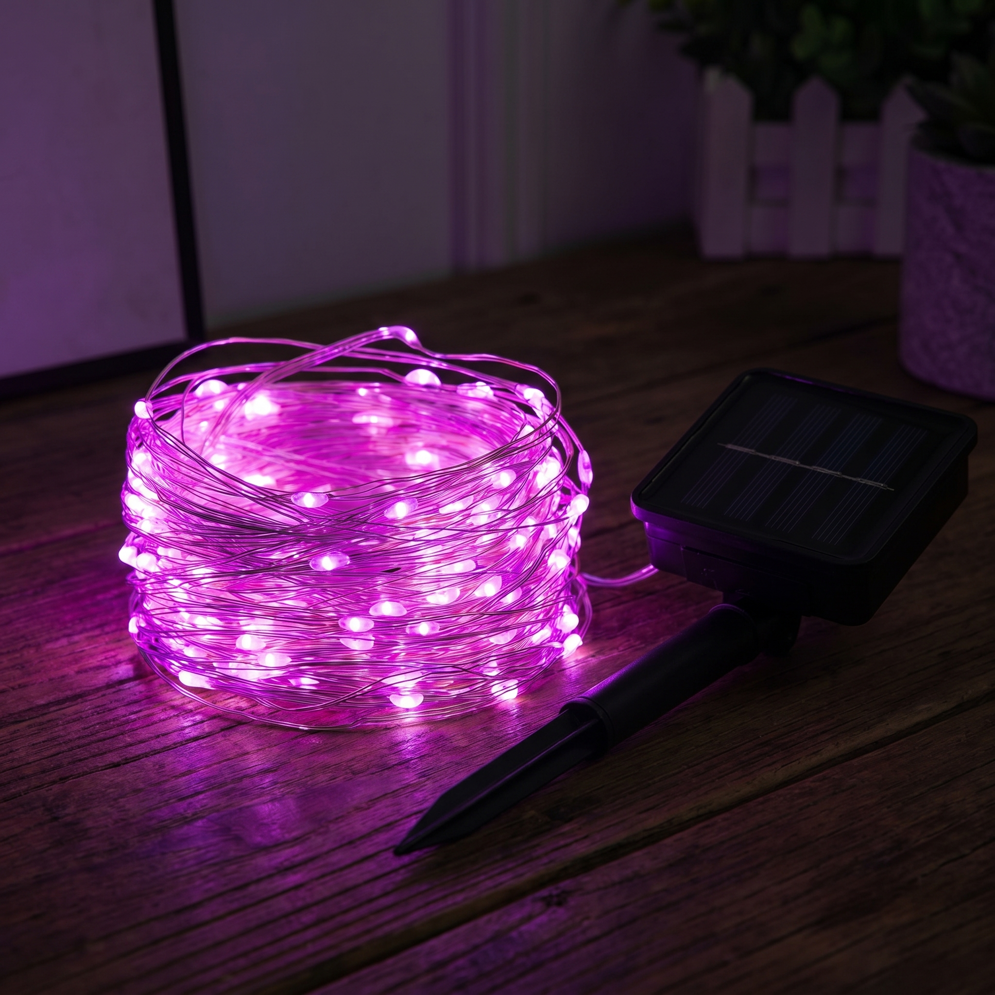 Solar String Fairy Lights, IP65 Waterproof, Copper Wire, 8 Colors