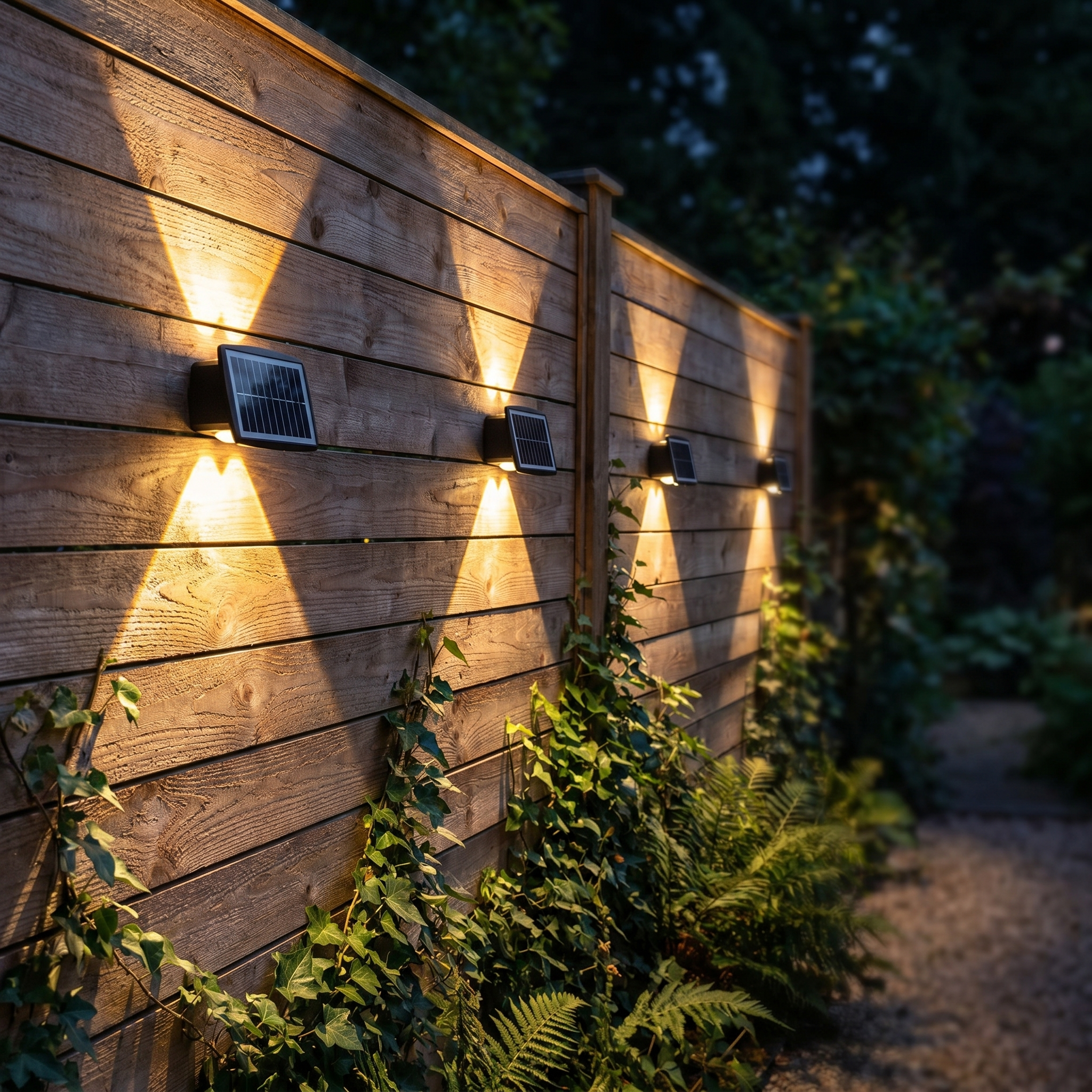 Solar Wall Sconce, Dual Mode LED, IP65 Waterproof, ABS and PVC, Set of 2