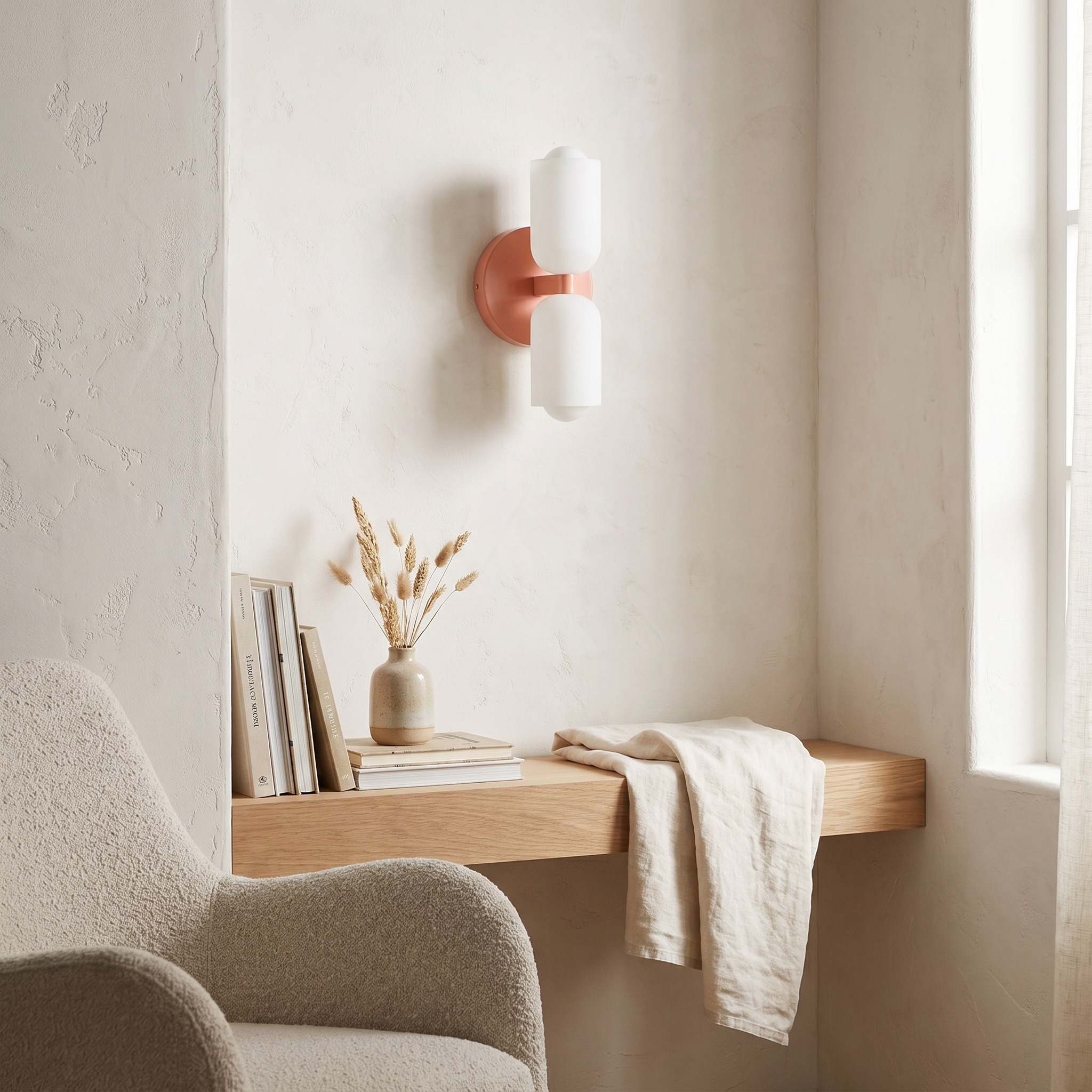 Up Down Wall Light, Metal, E14, Hardwired or Plug In, Six Colors