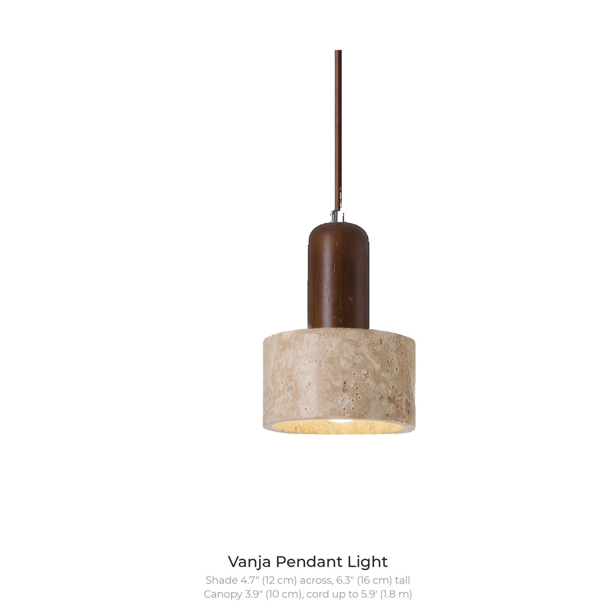 Vanja pendant light dimensions