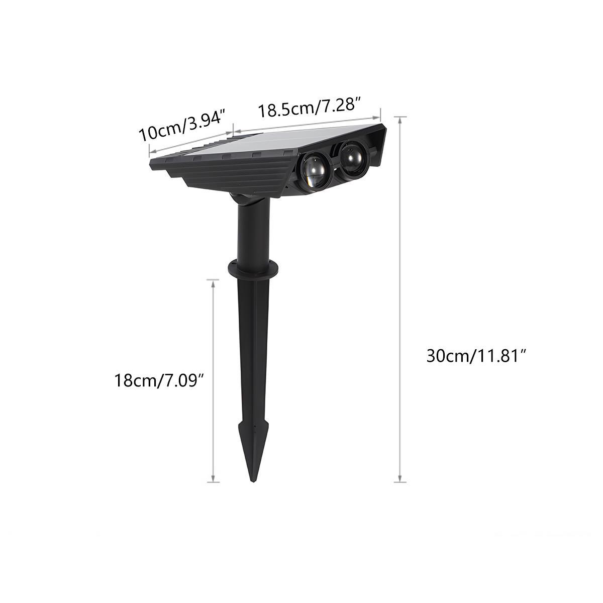 Solar LED Landscape Spot Light, Multi-Zoom, IP65 Waterproof