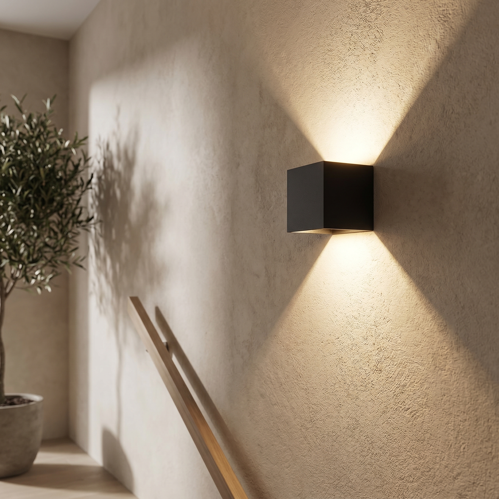 Wall Light, Hardwired LED, Aluminum and Acrylic, Warm or Cool White