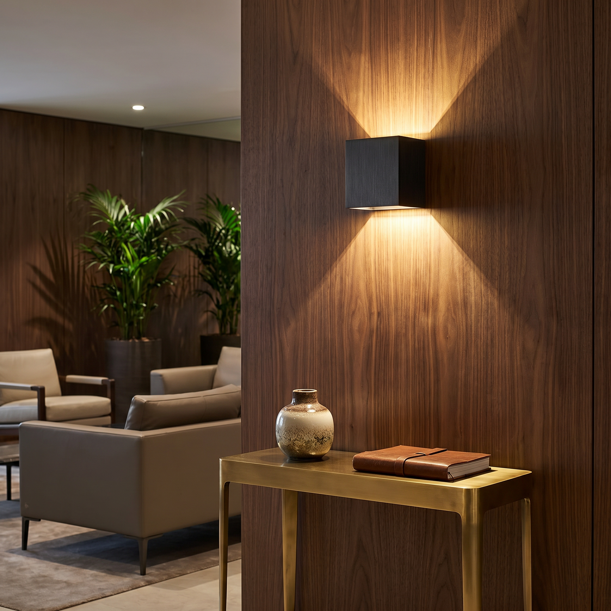 Wall Light, Hardwired LED, Aluminum and Acrylic, Warm or Cool White