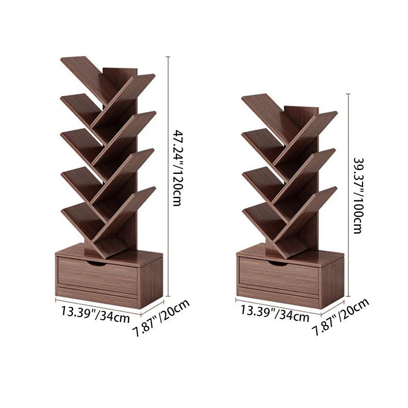 Eco-Friendly Board Bookshelf, 6-12 Tiers, Walnut or Wood Color