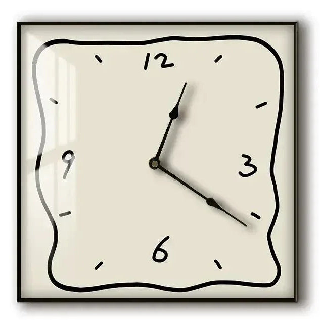 Graffiti Art Silent Wall Clock, Crystal Porcelain, Two Sizes