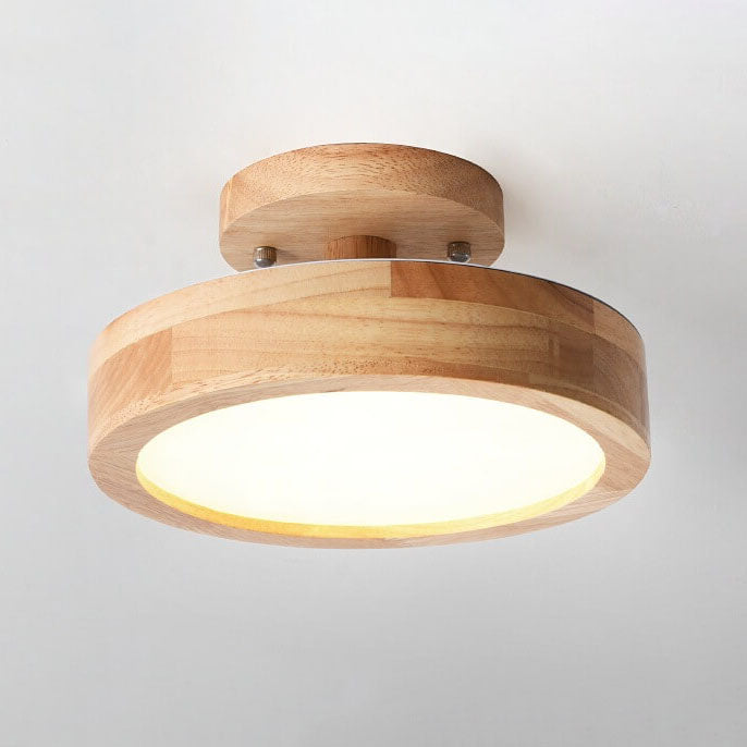 Nordic Round Semi-Flush Ceiling Light, Neutral Light 4000K