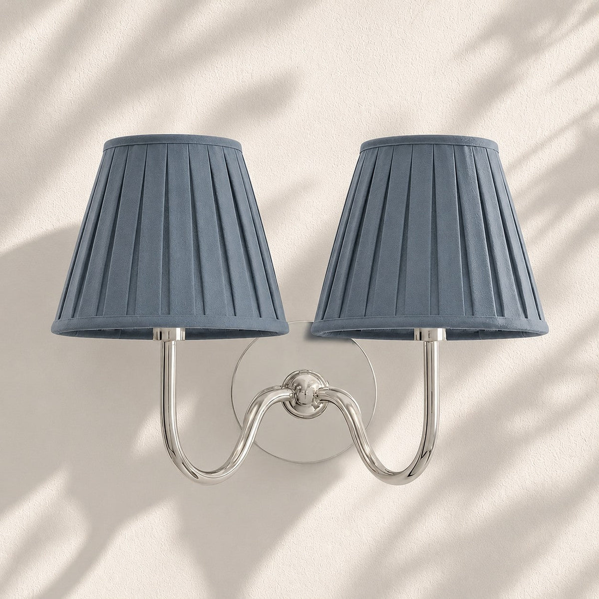 Luvora Linen Drum Wall Sconce, Pleated Brass