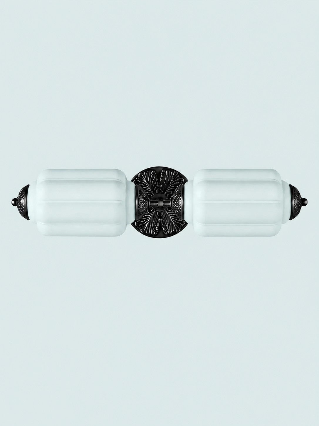 Scalloped Milk Glass Wall Sconce, Hardwired