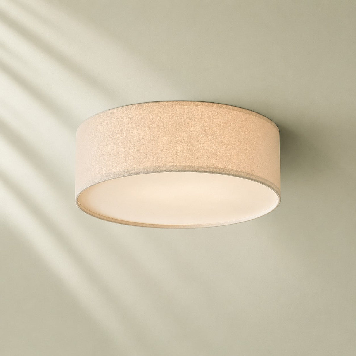 Dumora Linen Drum Flush Mount Ceiling Light