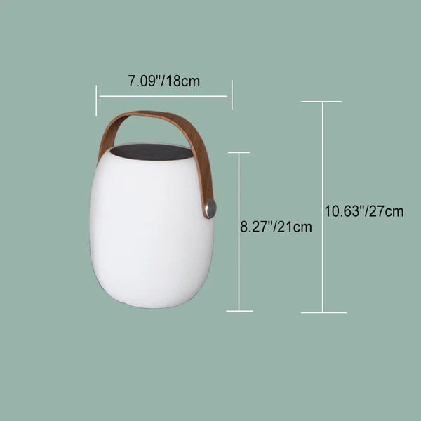 Solar Floor Lantern, PE and Wood Grain, IP65, Warm White, Two Sizes