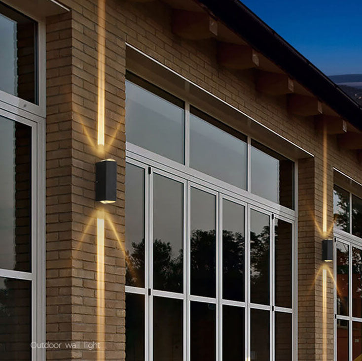 Rectangular LED Outdoor Wall Sconce, Aluminum, Dimmable Option
