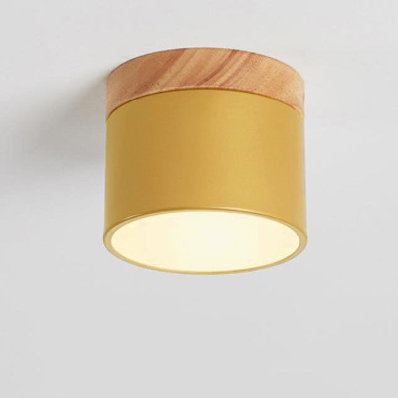 Log LED Flush Mount Ceiling Light, 7W, Seven Colors, 3 Color Temps