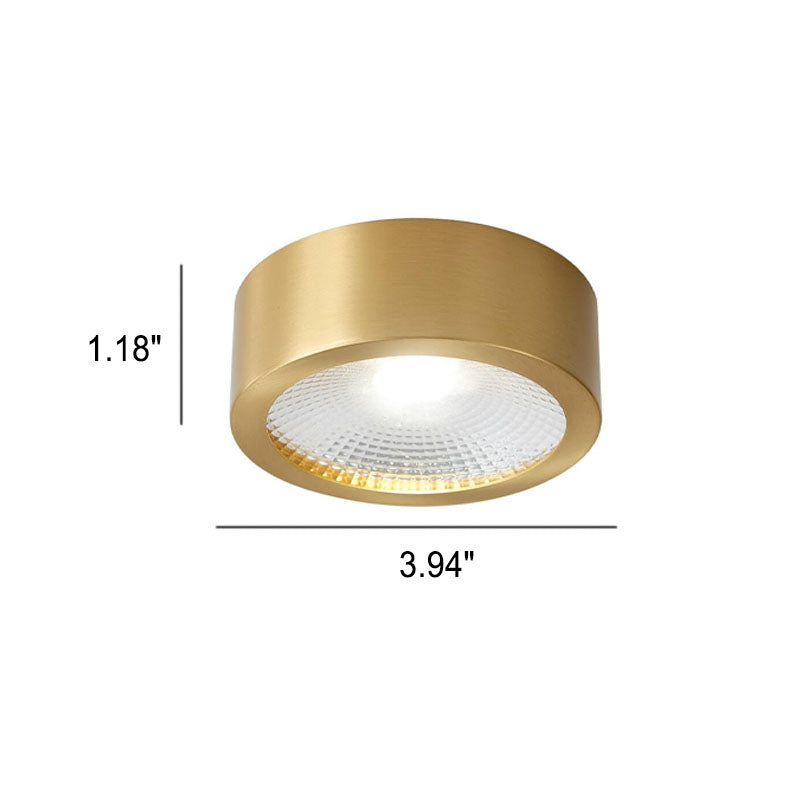 Copper LED Flush Mount Ceiling Light, 3W to 9W, Three Sizes, 3000K-5000K