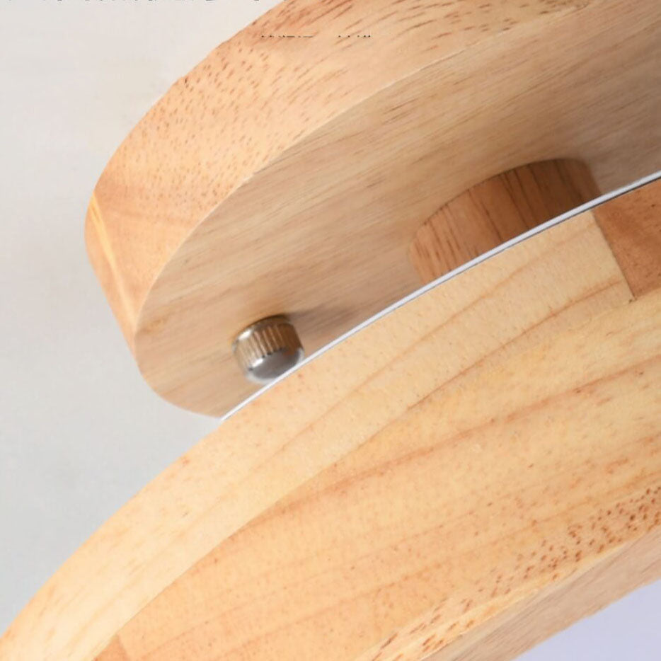 Nordic Round Semi-Flush Ceiling Light, Side View