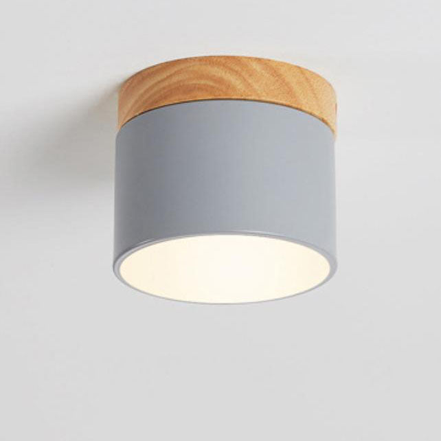 Log LED Flush Mount Ceiling Light, 7W, Seven Colors, 3 Color Temps