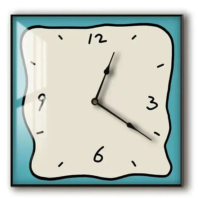 Graffiti Art Silent Wall Clock, Crystal Porcelain, Two Sizes