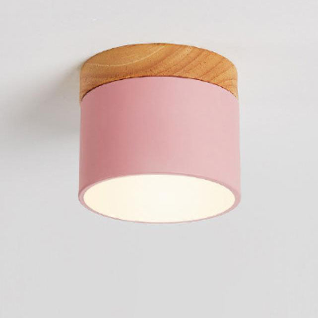 Log LED Flush Mount Ceiling Light, 7W, Seven Colors, 3 Color Temps