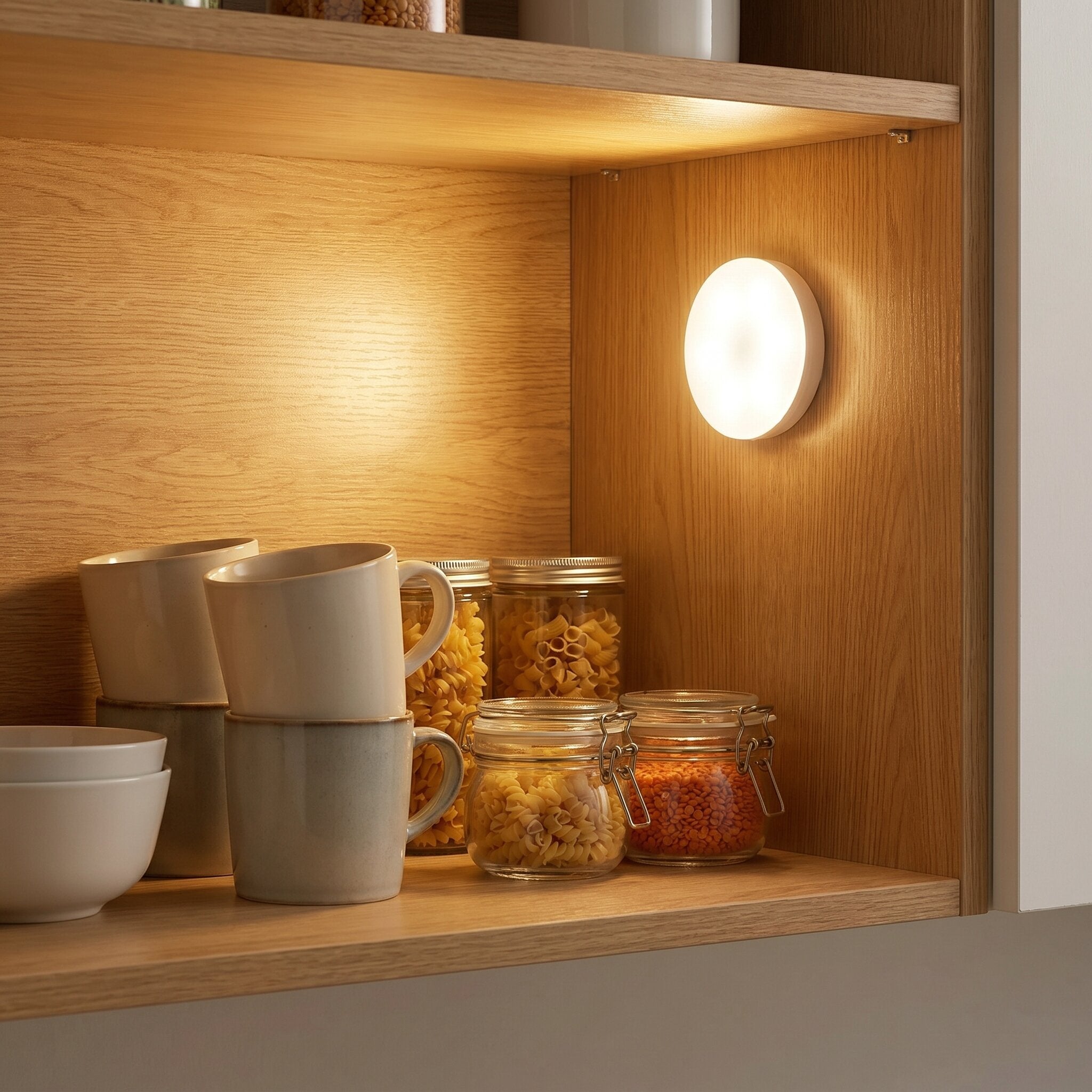 Motion Sensor LED Puck Light, Stick-On, USB or Battery