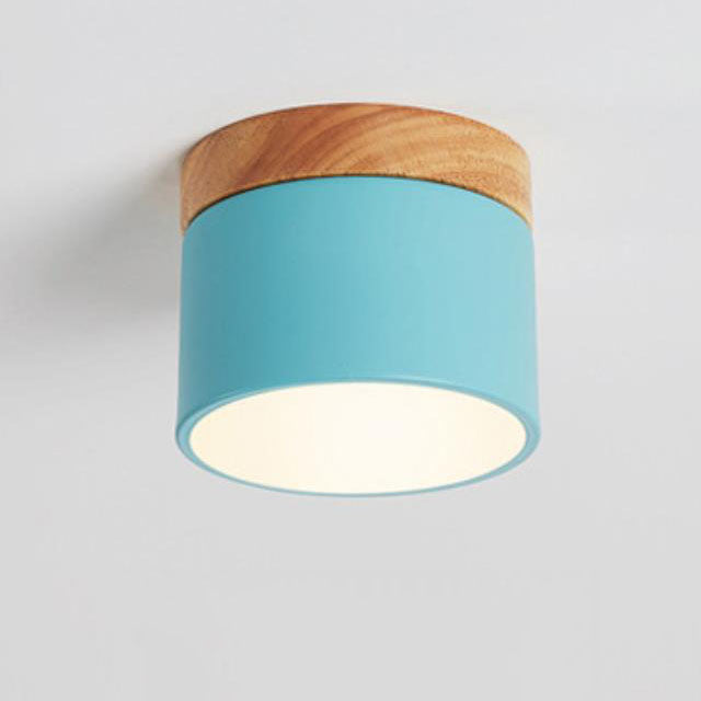 Log LED Flush Mount Ceiling Light, 7W, Seven Colors, 3 Color Temps