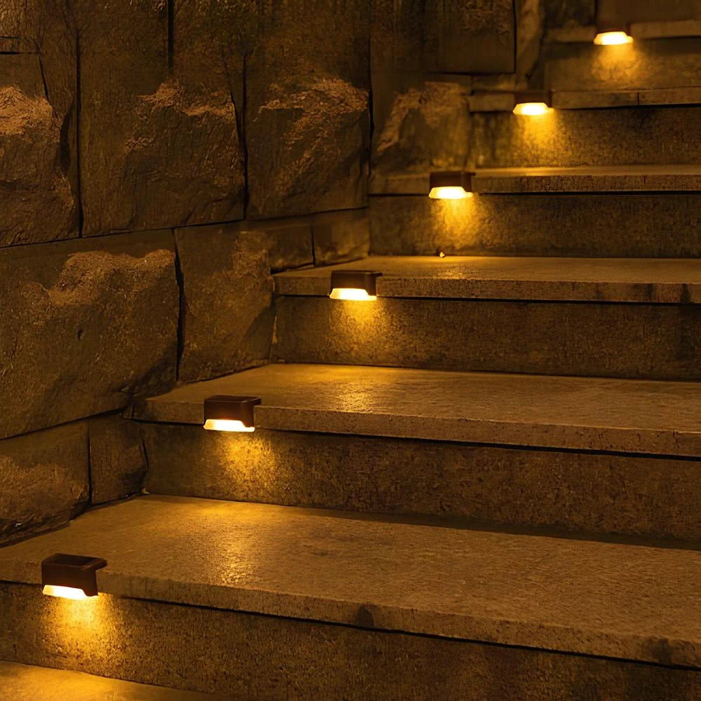 Solar Step Lights, Dusk to Dawn Sensor, IP44 Weatherproof, LED