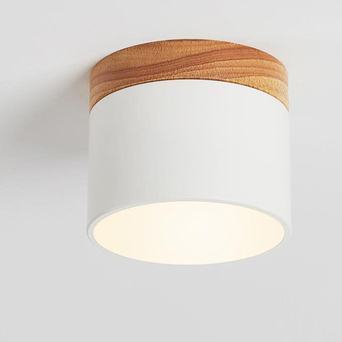Log LED Flush Mount Ceiling Light, 7W, Seven Colors, 3 Color Temps