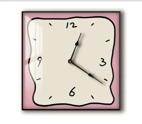 Graffiti Art Silent Wall Clock, Crystal Porcelain, Two Sizes