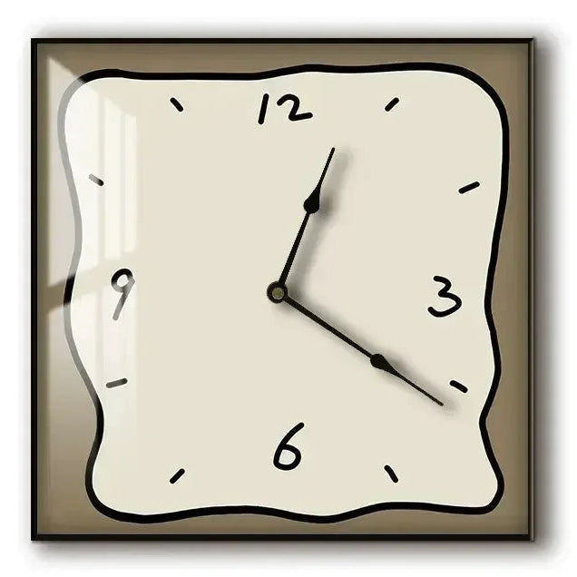 Graffiti Art Silent Wall Clock, Crystal Porcelain, Two Sizes